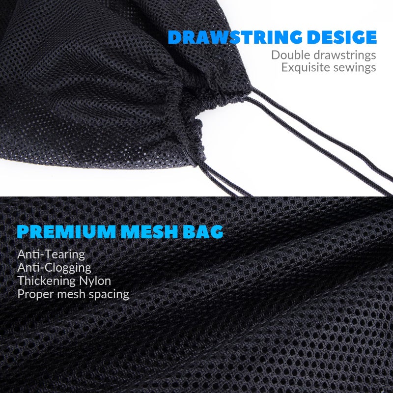 FEOXSHAL Pond Filter Box, Anti-Clogging Pond Filters for Outdoor Ponds Nylon Media Mesh Water Pump Cover Barrier Bag with Drawstring, Pond Pump Filter Bag (10 Inch) - Image 5